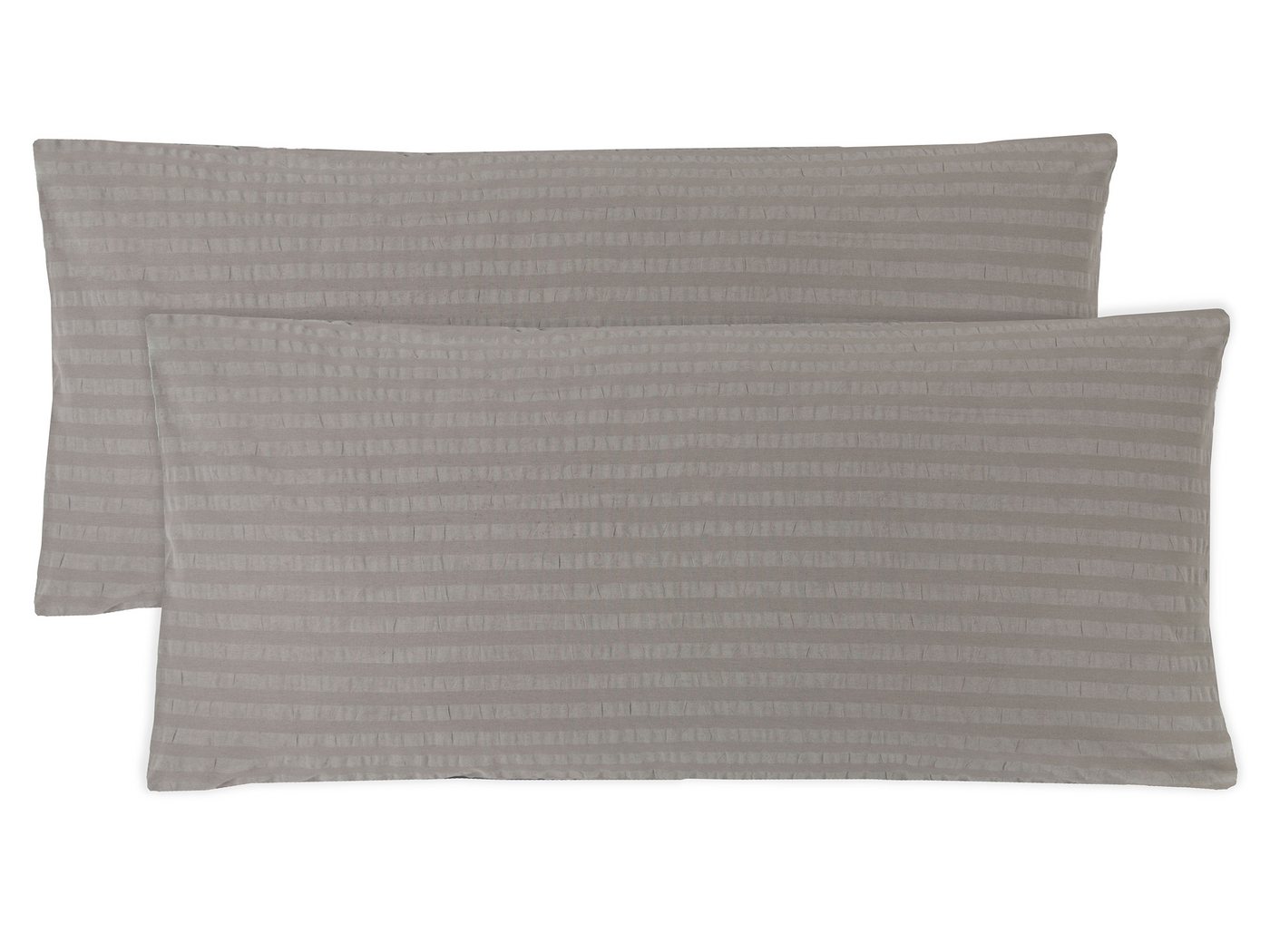 ZOLLNER Kissenbezug, (2 Stück), 40 x 80 cm, 100% Baumwolle, vom Hotelwäschespezalisten, Seersucker
