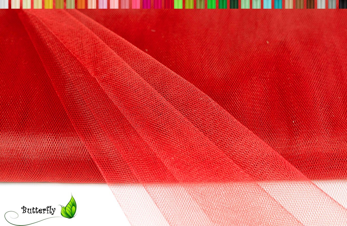 Creativery Stoff, TÜLL Stoff 10m x 150cm