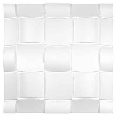 Hexim Wanddekoobjekt Wandpaneele (3D Paneele 60x60cm Sparpakete - Wand- und Deckengestaltung mit EPS Styroporplatten weiß - (0.36 Quadratmeter) Wandverkleidung, Deckenpaneele)