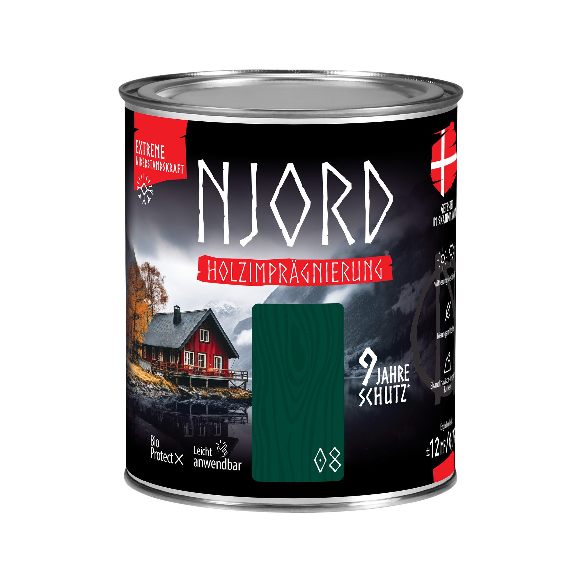 NJORD Holzgrundierung NJORD Holzimpragnierung (08) Isländisches Tal - 0,75L