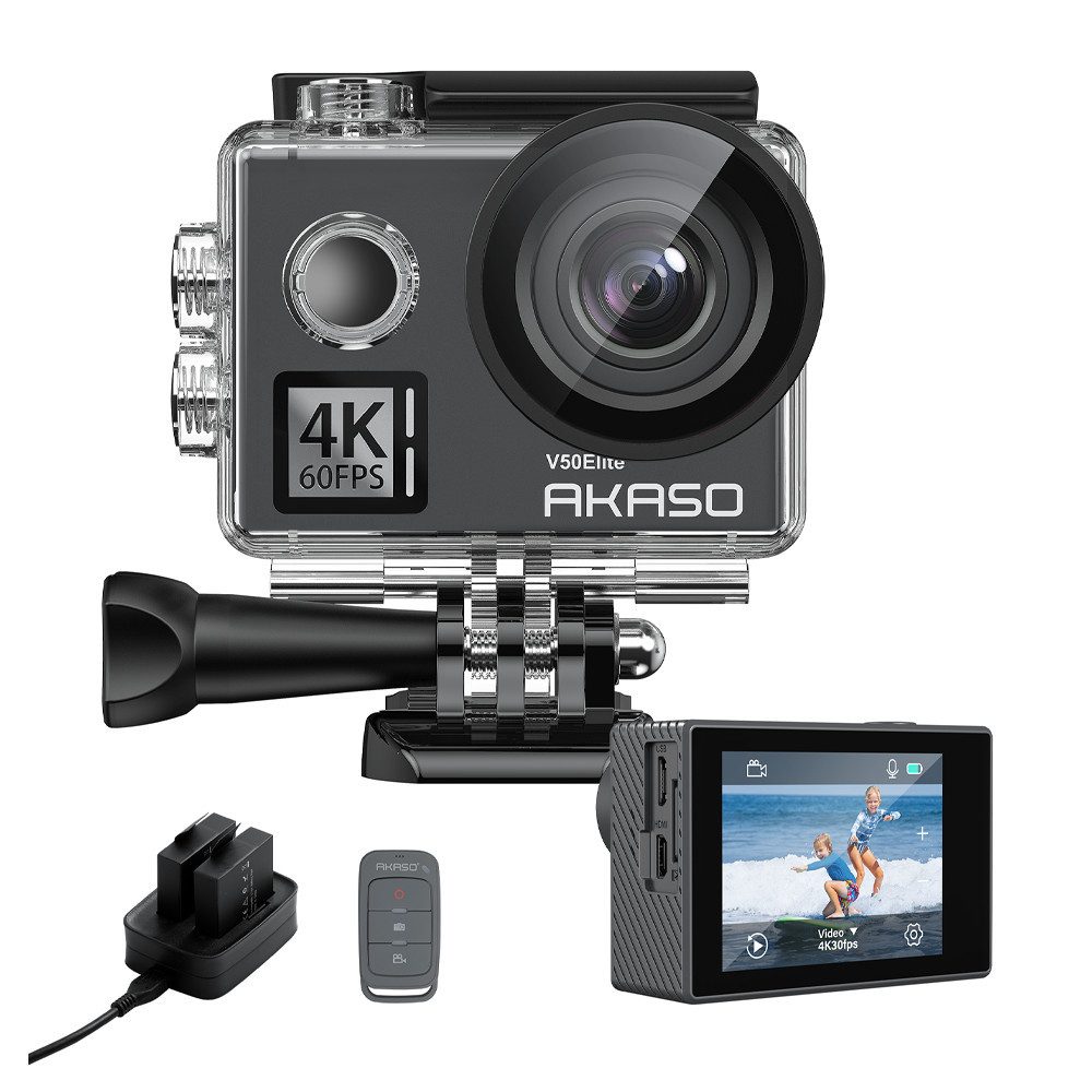 Akaso V50 Elite Action Cam (4K Ultra HD, Wi-Fi 2.4G, wasserdicht bis zu 40m, LDC, Sprachfernbedienung)