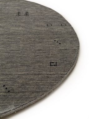 Wollteppich Jamal, benuta, rund, Höhe: 6 mm, Kunstfaser, Berber, Ethno-Style, Wohnzimmer
