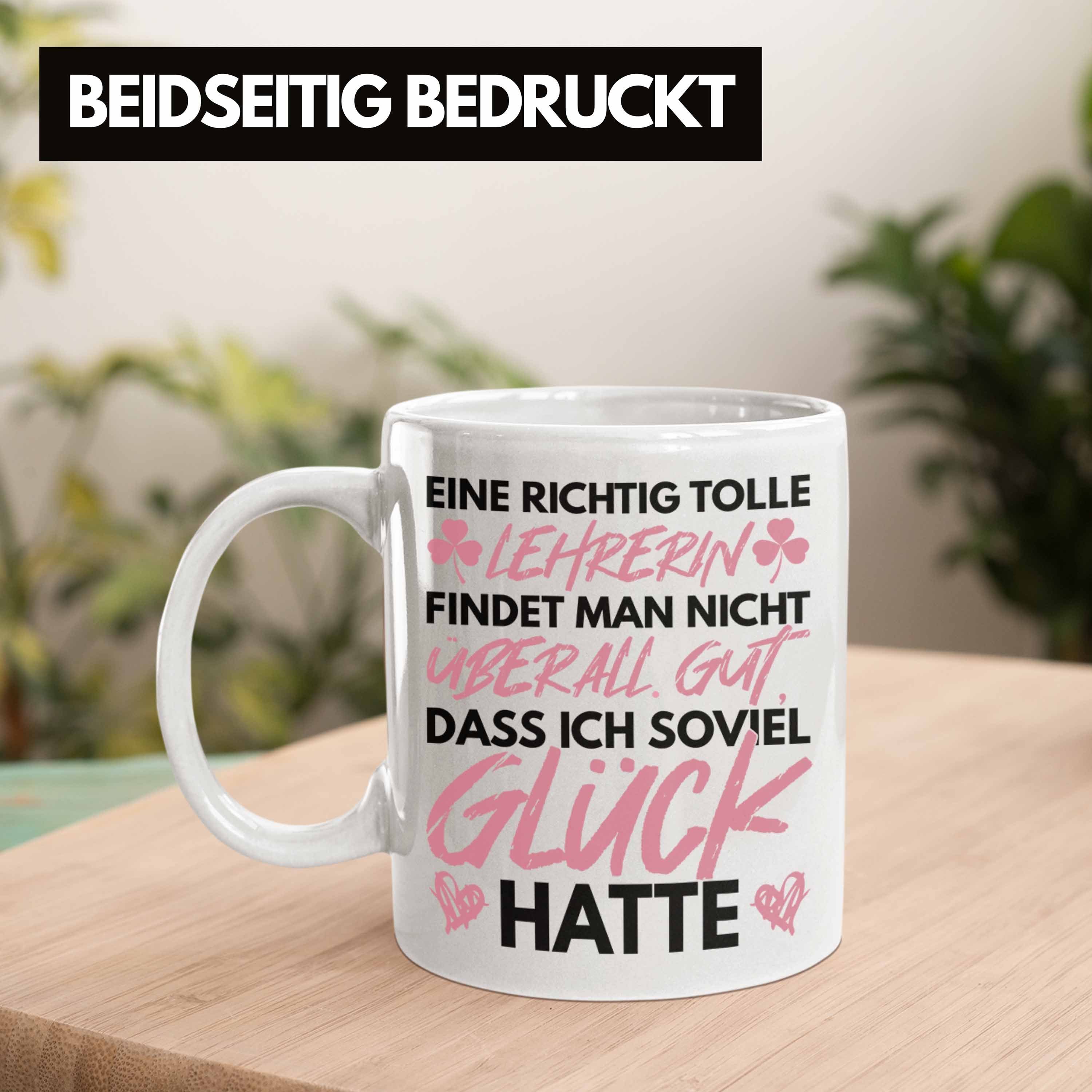 Trendation Danke Geschenkidee Trendation Abschied Tasse zum Klassenlehrerin Beste Lehrerin Lehrerin Geschenk Weiss Tasse - Abschiedsgeschenk