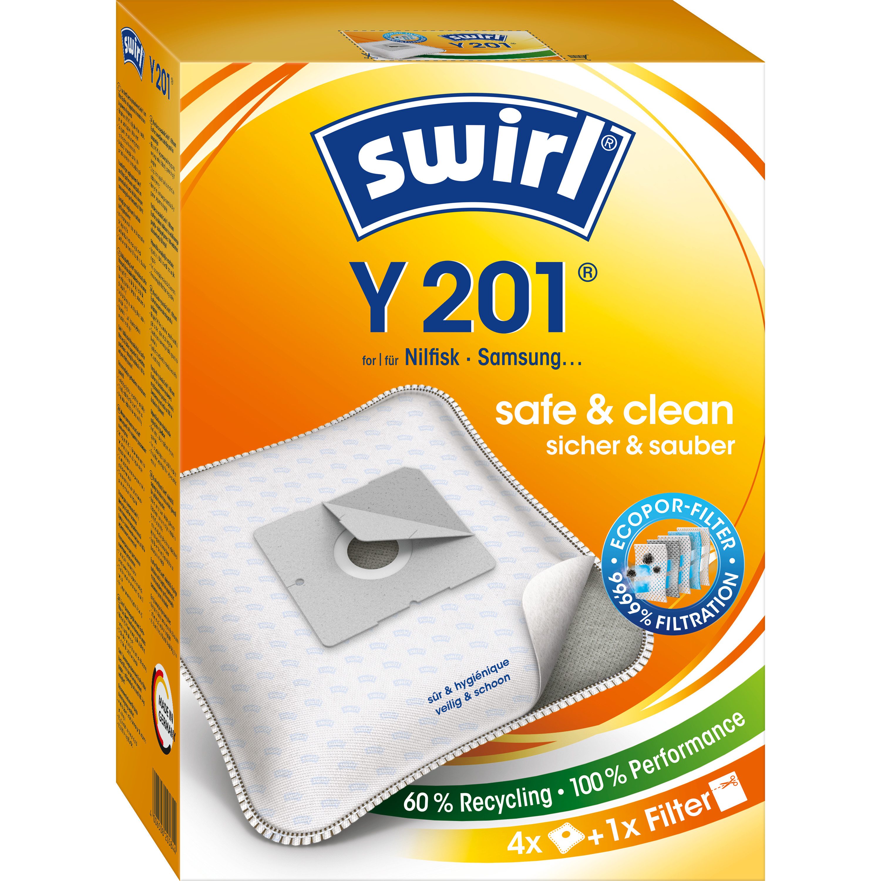Staubsaugerbeutel Swirl Y201 Y 201