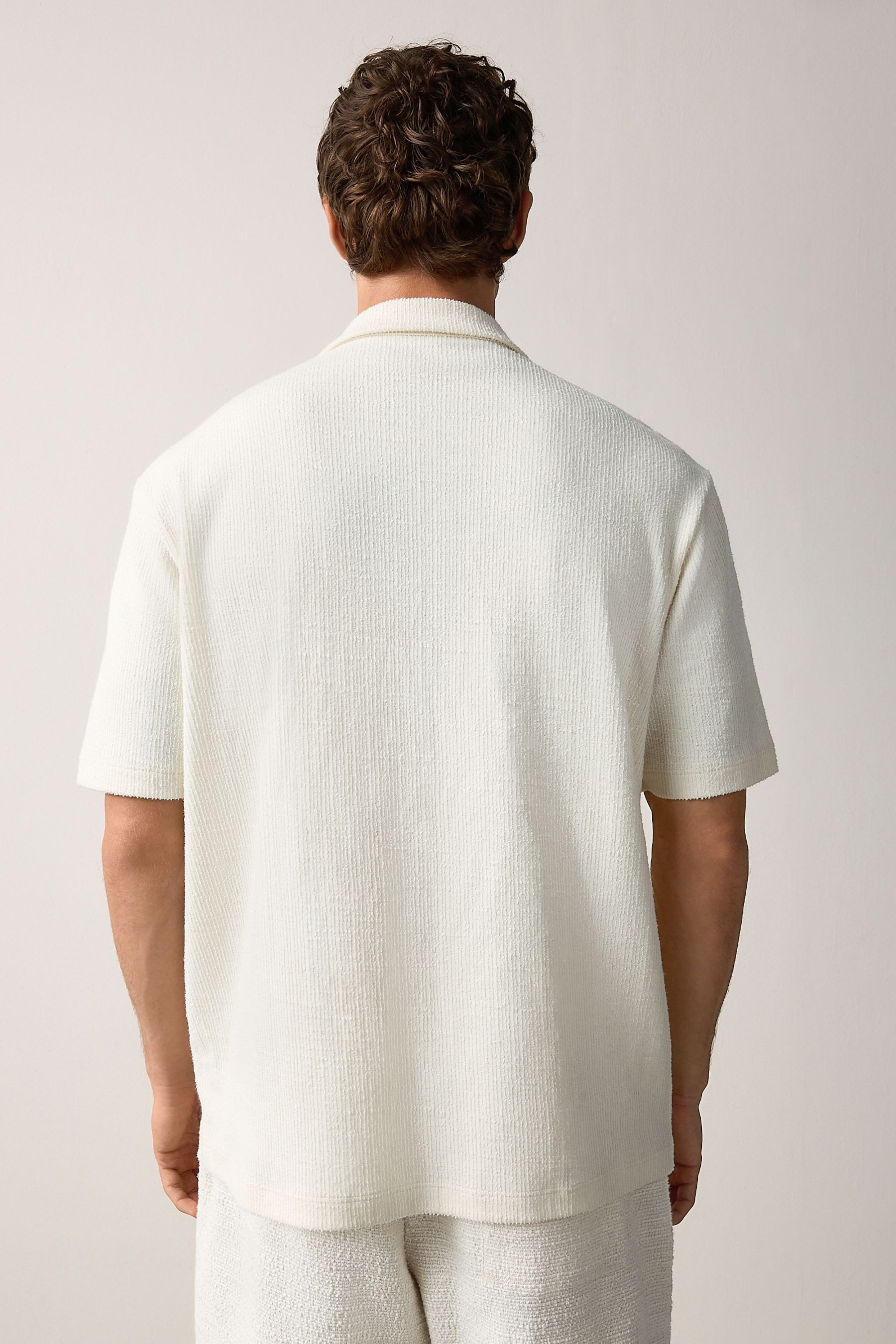 Next Kurzarmhemd Hemd aus strukturiertem Jersey günstig online kaufen