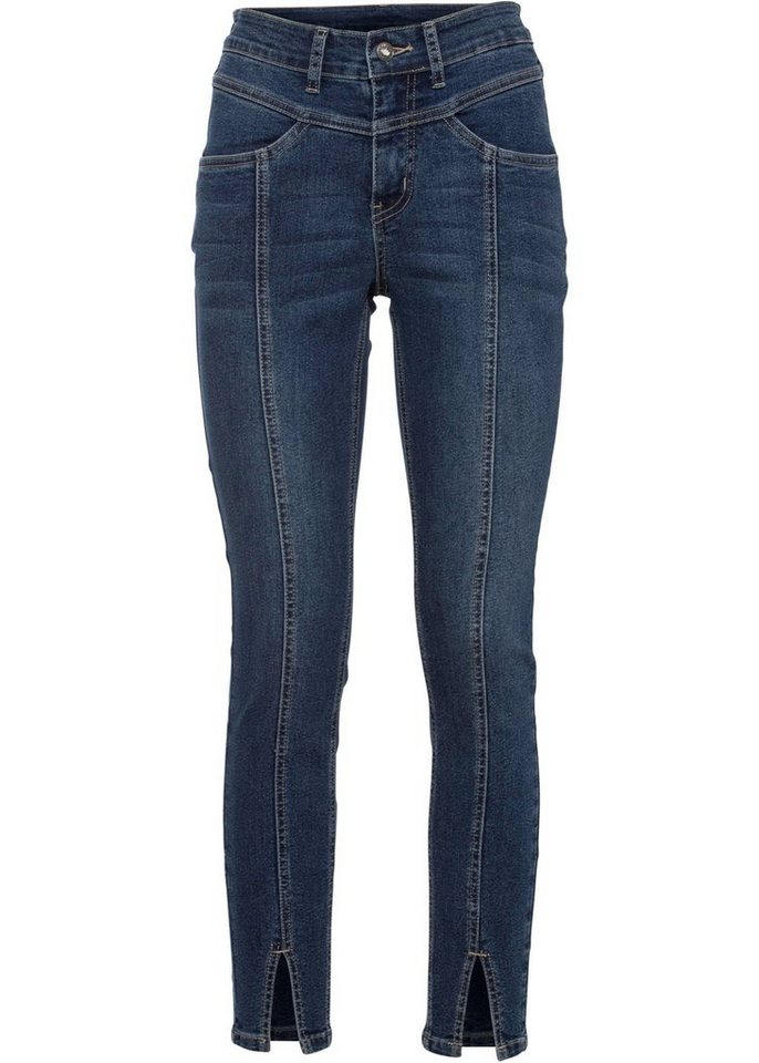 YESET Stretch-Jeans Damen Stretch Jeans Hose blue stone 946757
