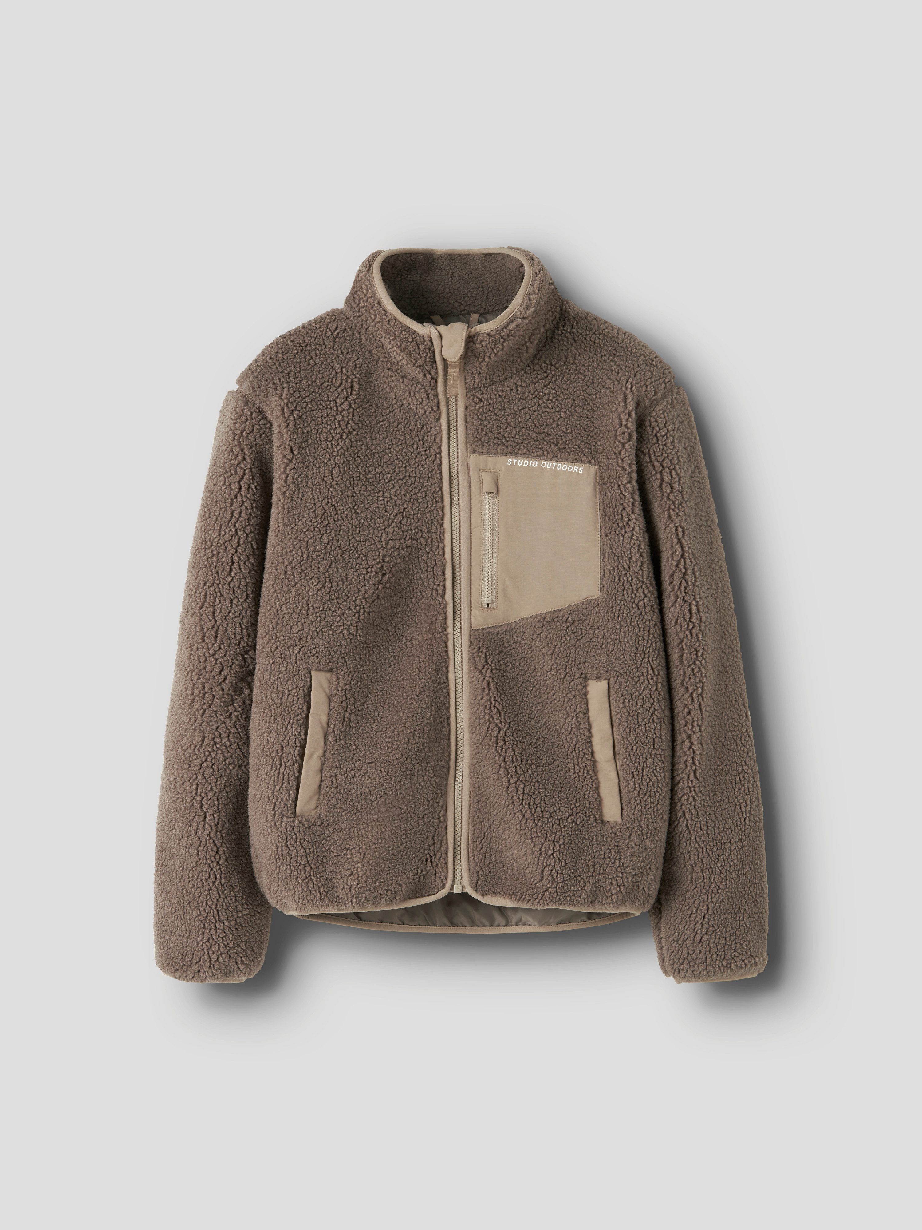 Name It Plüschjacke NKNMATTIA SHERPA JACKET PB1 Kunstfaser