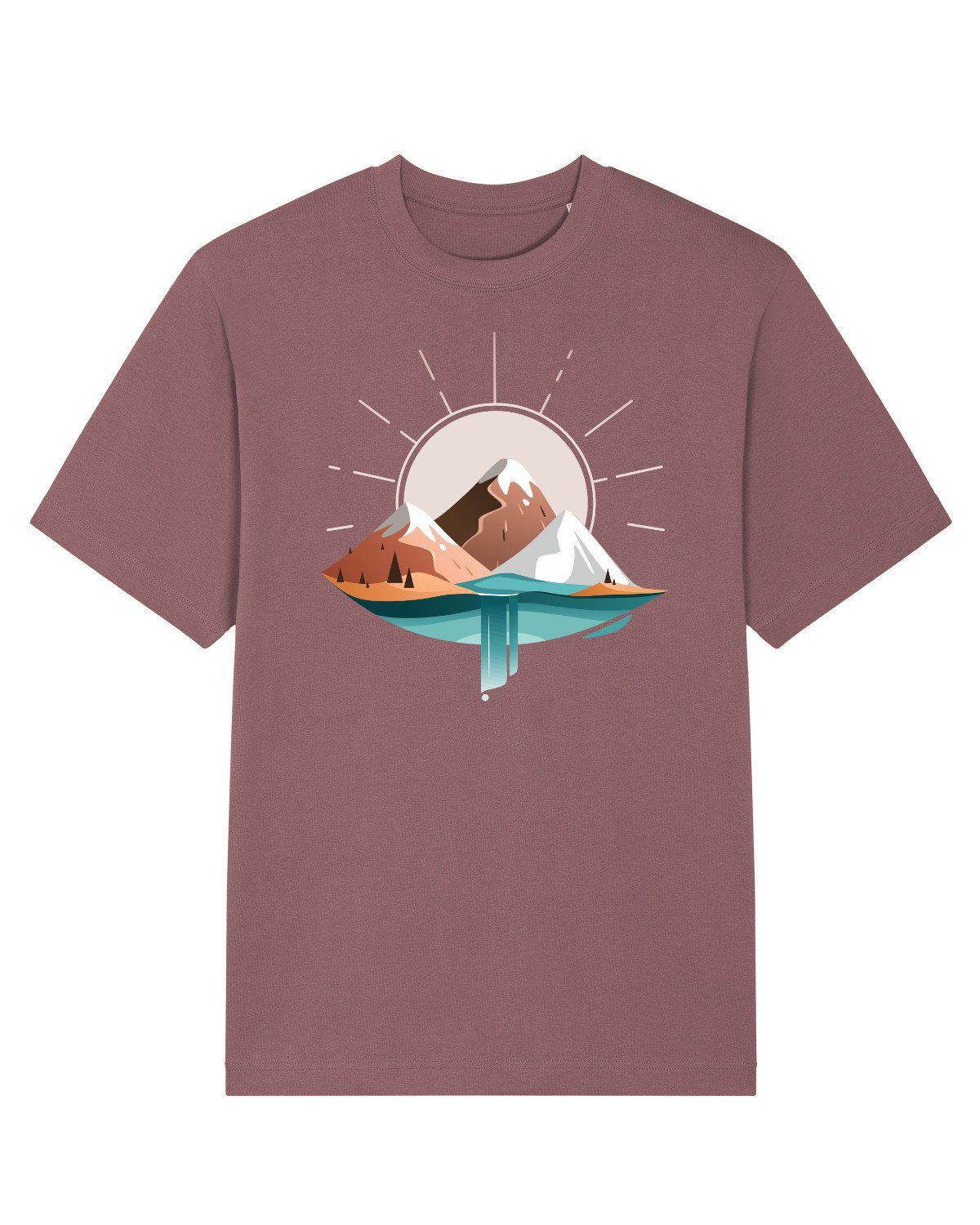 Print-Shirt Sunrise & Lake