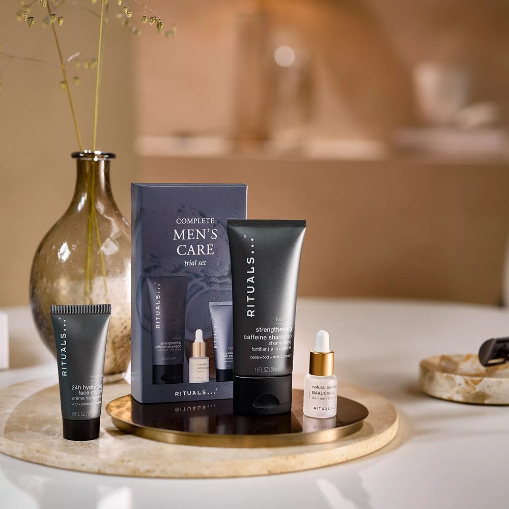 Rituals Pflege-Geschenkset Rituals Homme Skin Care Set Daily Routine, 3-tlg., Vielseitiges Pflegeset für jeden Hauttyp