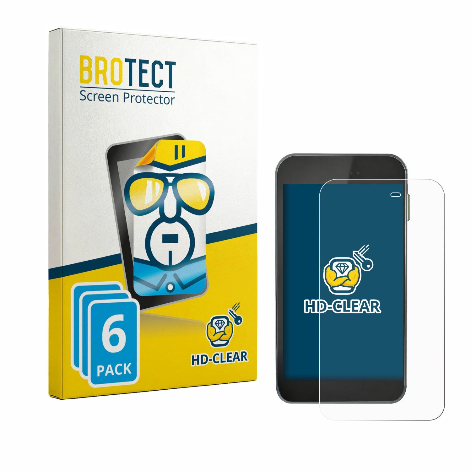 BROTECT Displayschutzfolie Schutzfolie für Equil S Patch 300U, 6 Stück, Displayschutz Schutz Folie Klar Transparent