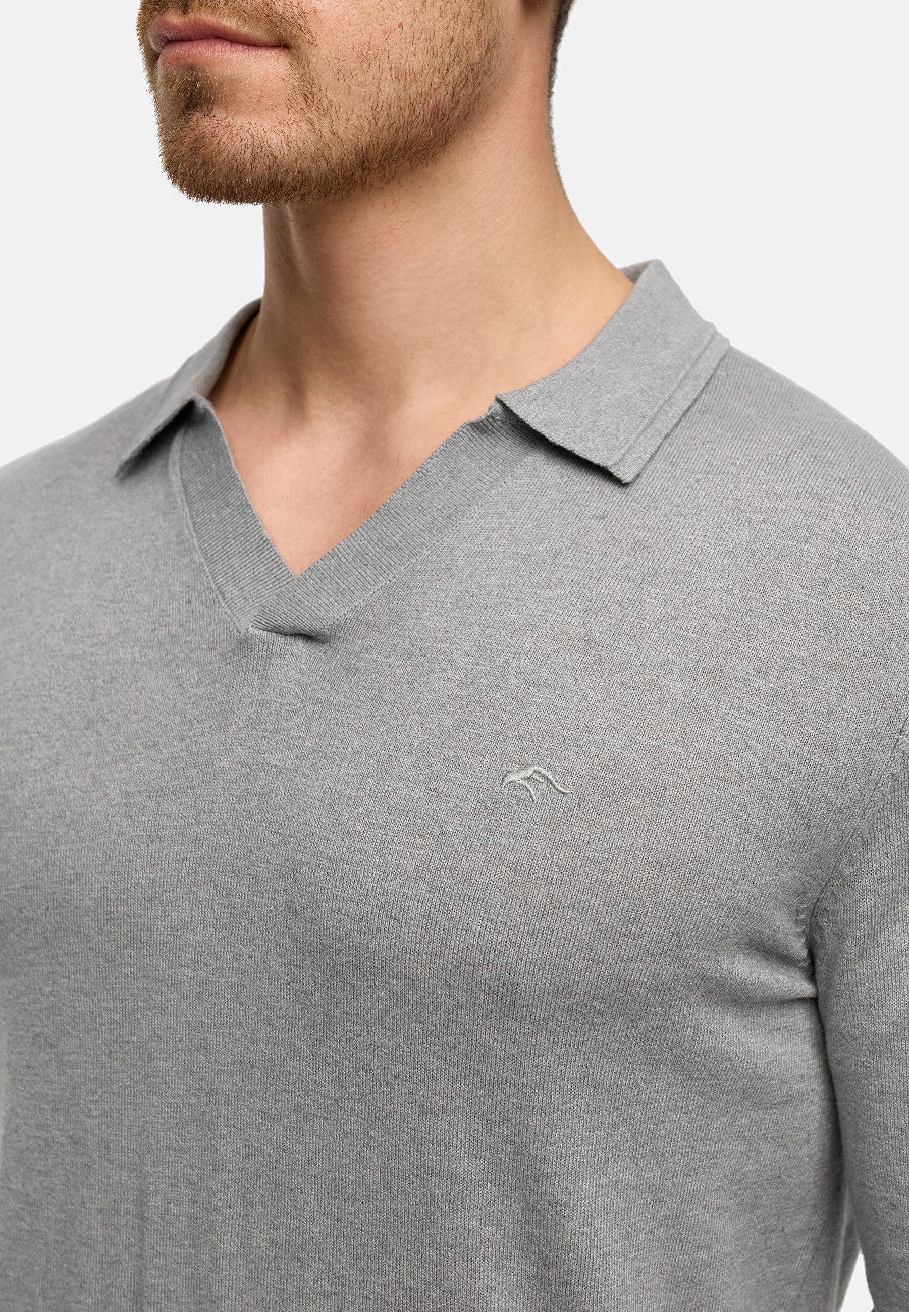 Indicode Strickpullover Herren INHagen Pullover Herrenpullover Leichter Feinstrick-Pullover mit Polokragen