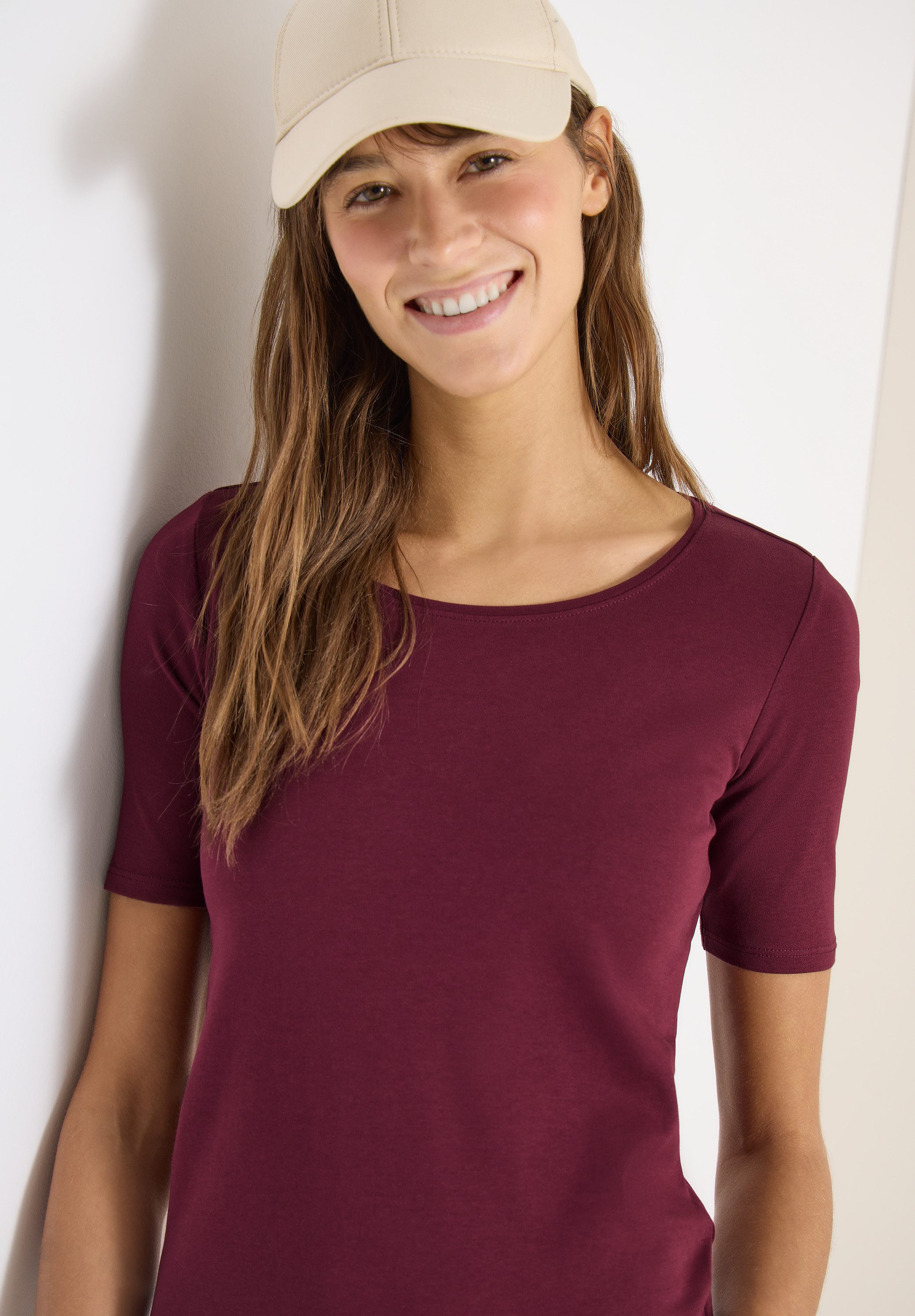 CECIL T-Shirt Style Lena mit klassischem Rundhalsausschnitt
