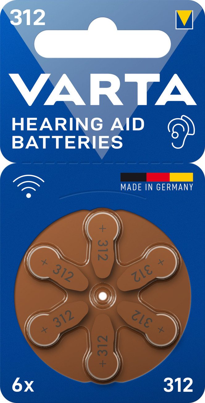 VARTA Varta Hearing Aid Batterie 312 PR41 Hörgerätebatterie Batterie
