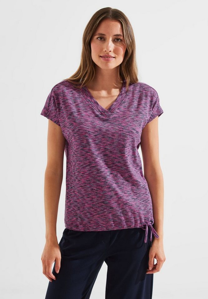 Cecil T-Shirt in Melange Optik, Damen T-Shirt