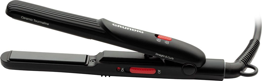 Grundig Mini-Reiseglätteisen HS 2030 Keramik-Turmalin-Beschichtung, zum Stylen von kürzerem Haar und Pony