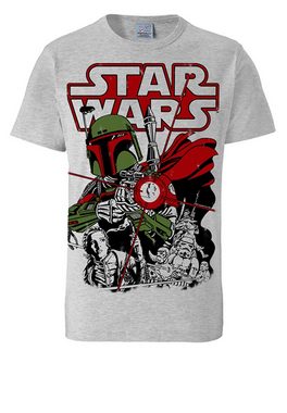 LOGOSHIRT T-Shirt Star Wars - Boba Fett mit lizenziertem Print