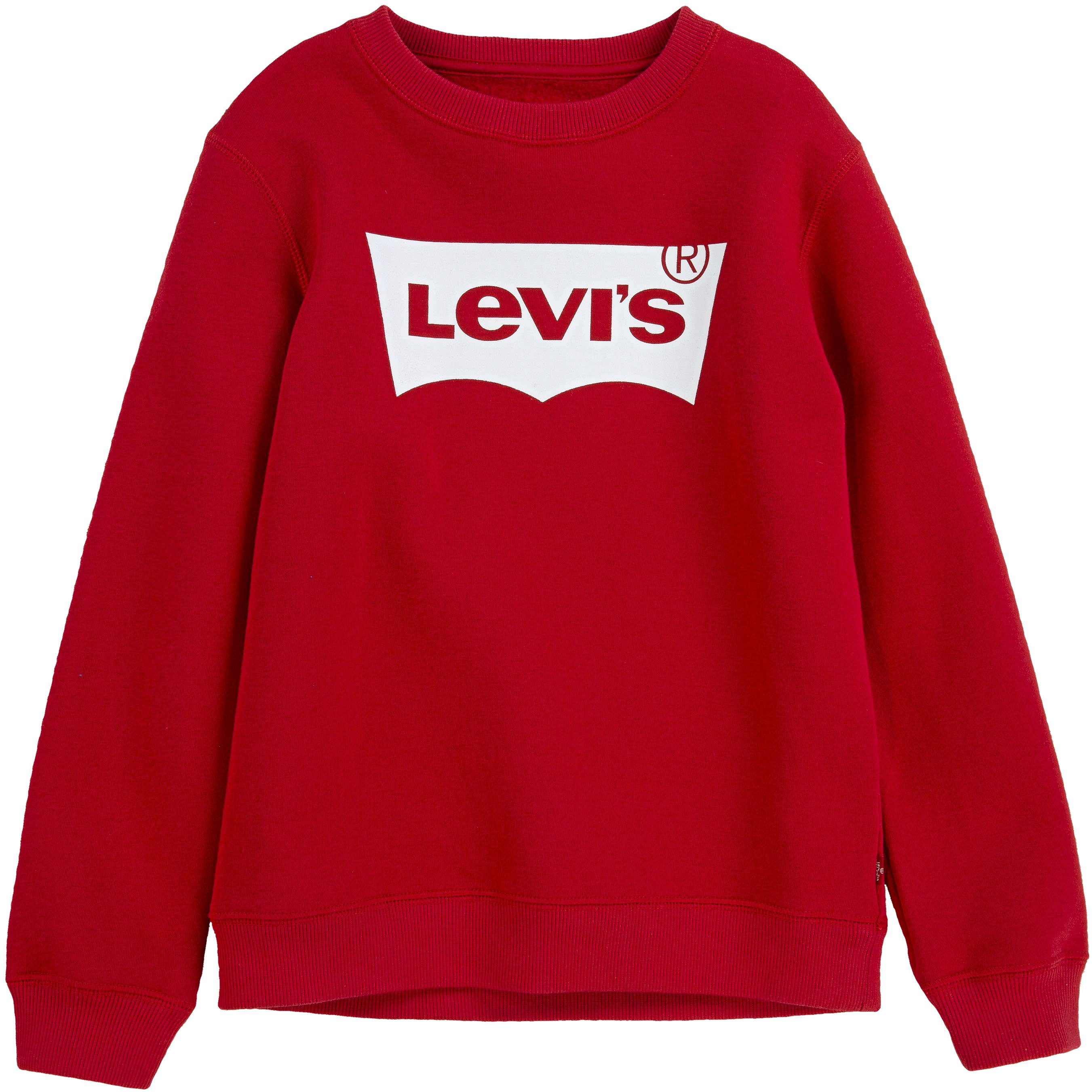 for BOYS CREWNECK BATWING Levi's® red Kids Sweatshirt