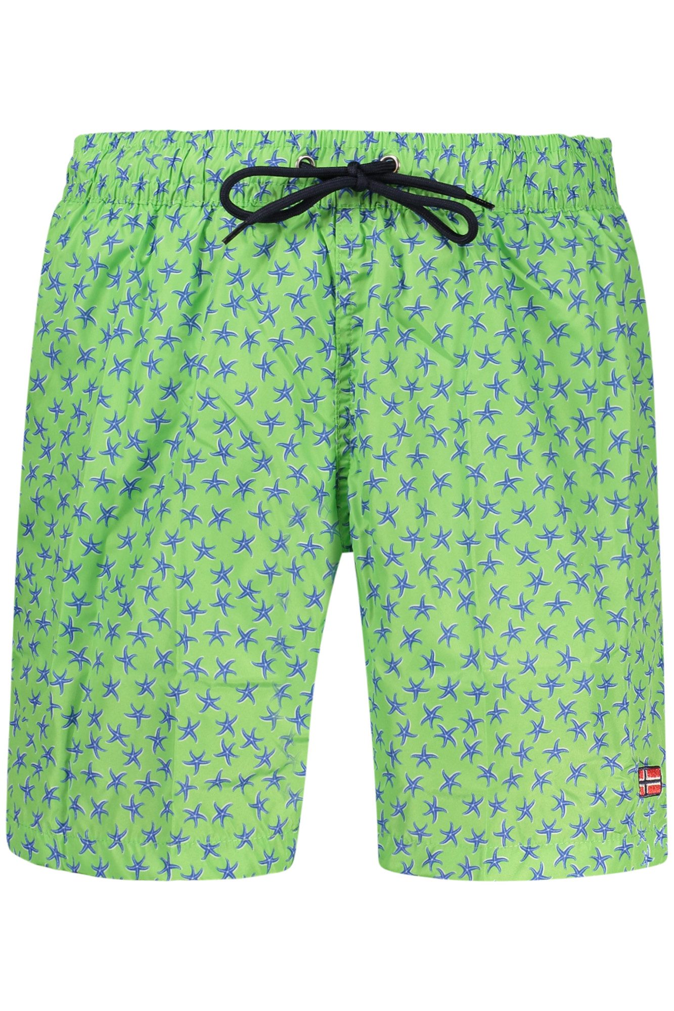 NORWAY 1963 Badeshorts Grüne Bade-Boxershorts für Männer mit Seestern-Details - Norwegen S