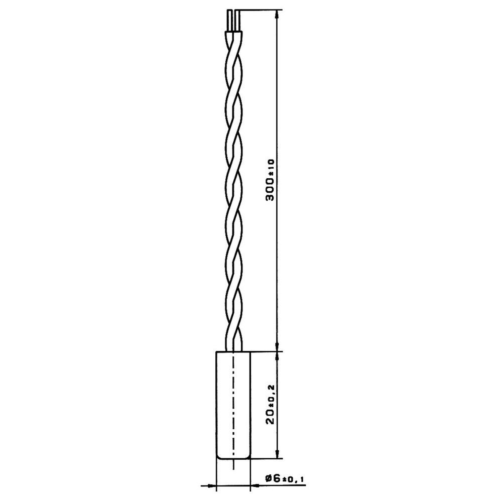 Nexensos W-EYK 6 bis, Thermodetektor Yageo Platin-Temperatursensor 30500109 Yageo W-EYK Nexensos -40 6 PT100