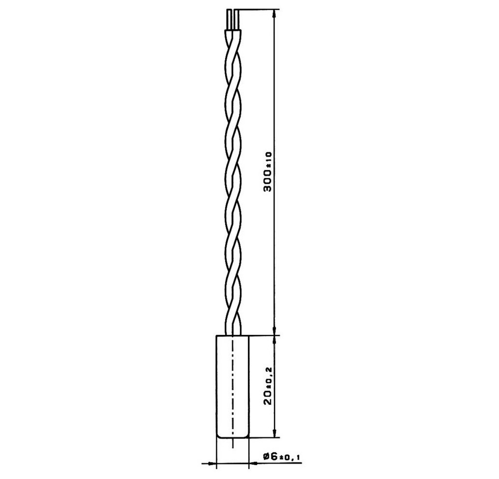 Thumbnail - Yageo Nexensos Thermodetektor Yageo Nexensos 31500989 W-EYK 6 PT1000 Platin-Temperatursensor -40 bis, W-EYK 6