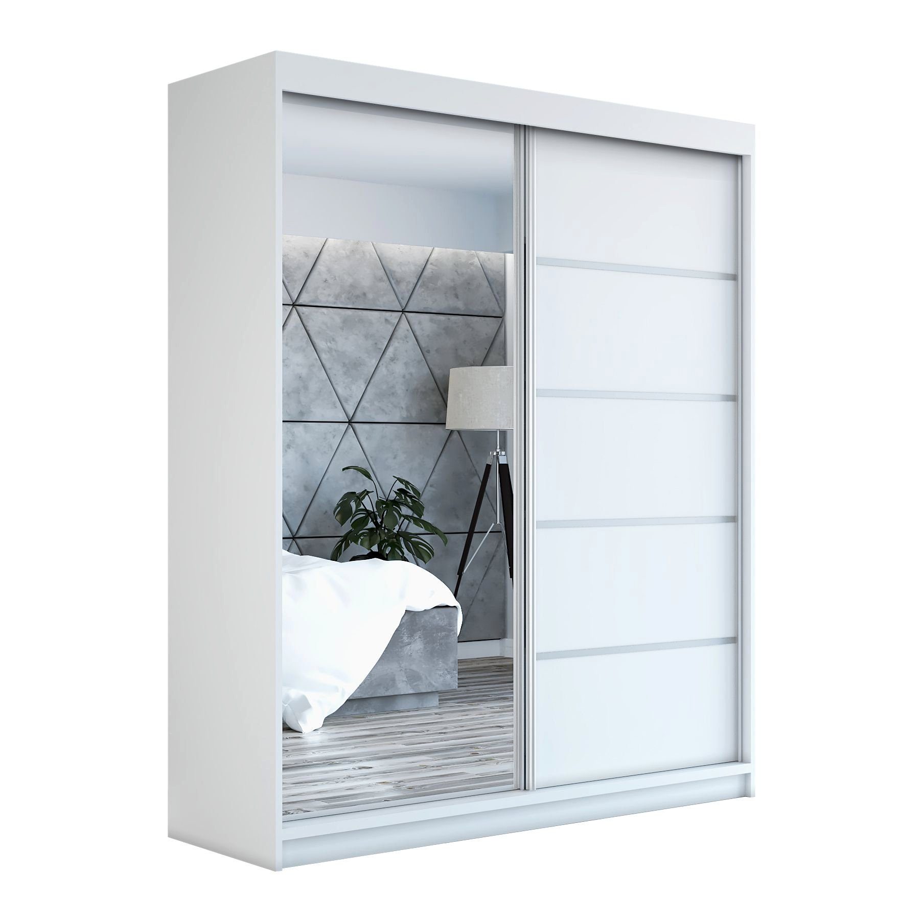 A&J MöbelLand GmbH Schiebetürenschrank GAP 160 cm mit Spiegel (nur für kurz günstig online kaufen