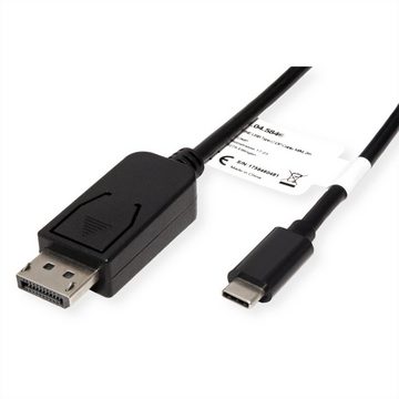 ROLINE USB Typ C - DisplayPort Adapterkabel, v1.2, ST/ST Audio- & Video-Adapter USB Typ C (USB-C) Männlich (Stecker) zu DisplayPort Männlich (Stecker), 200.0 cm