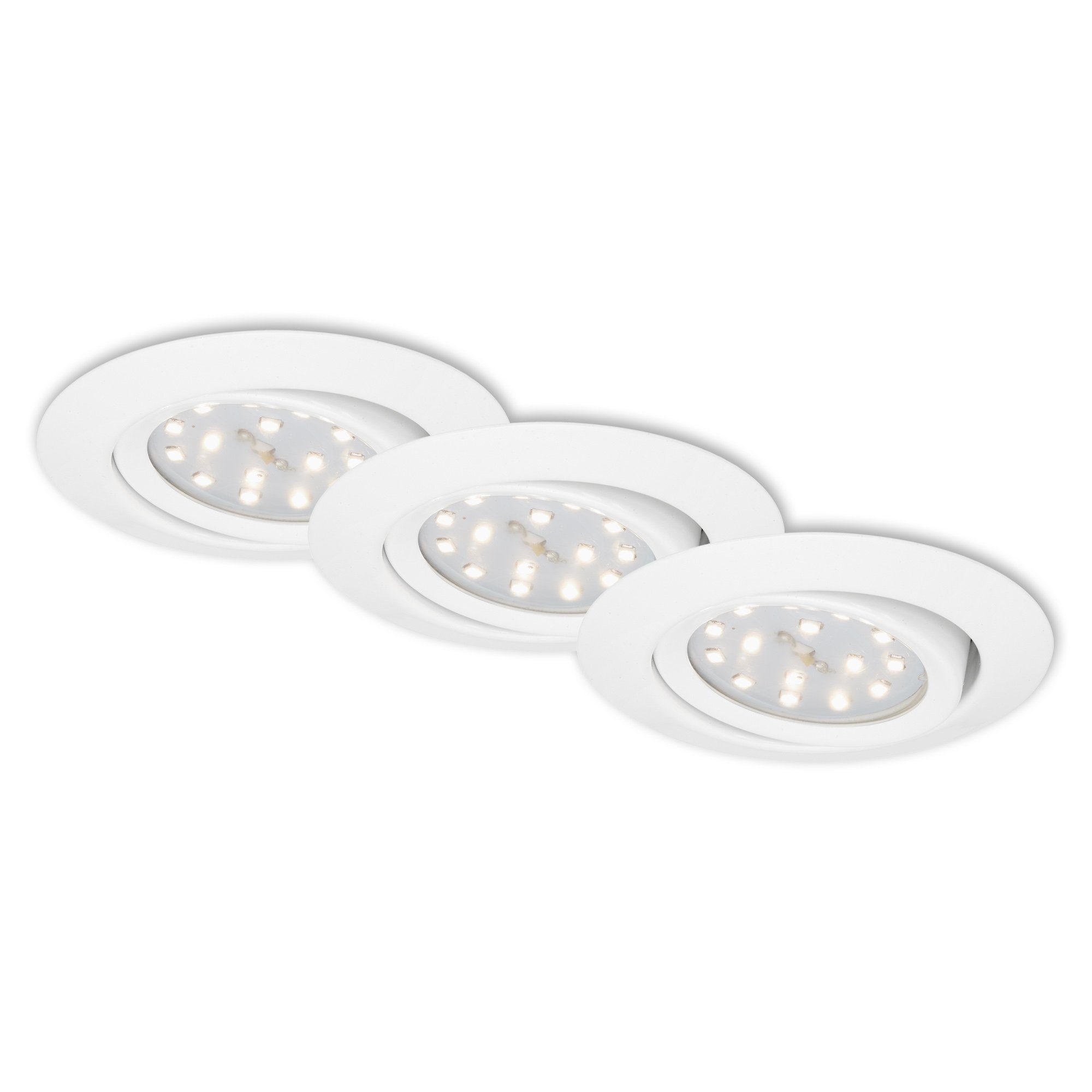 Briloner Leuchten LED Einbauleuchte 7171-036, LED fest verbaut, Warmweiß, weiß, LED, Einbaustrahler, Einbauspot | Kinderlampen