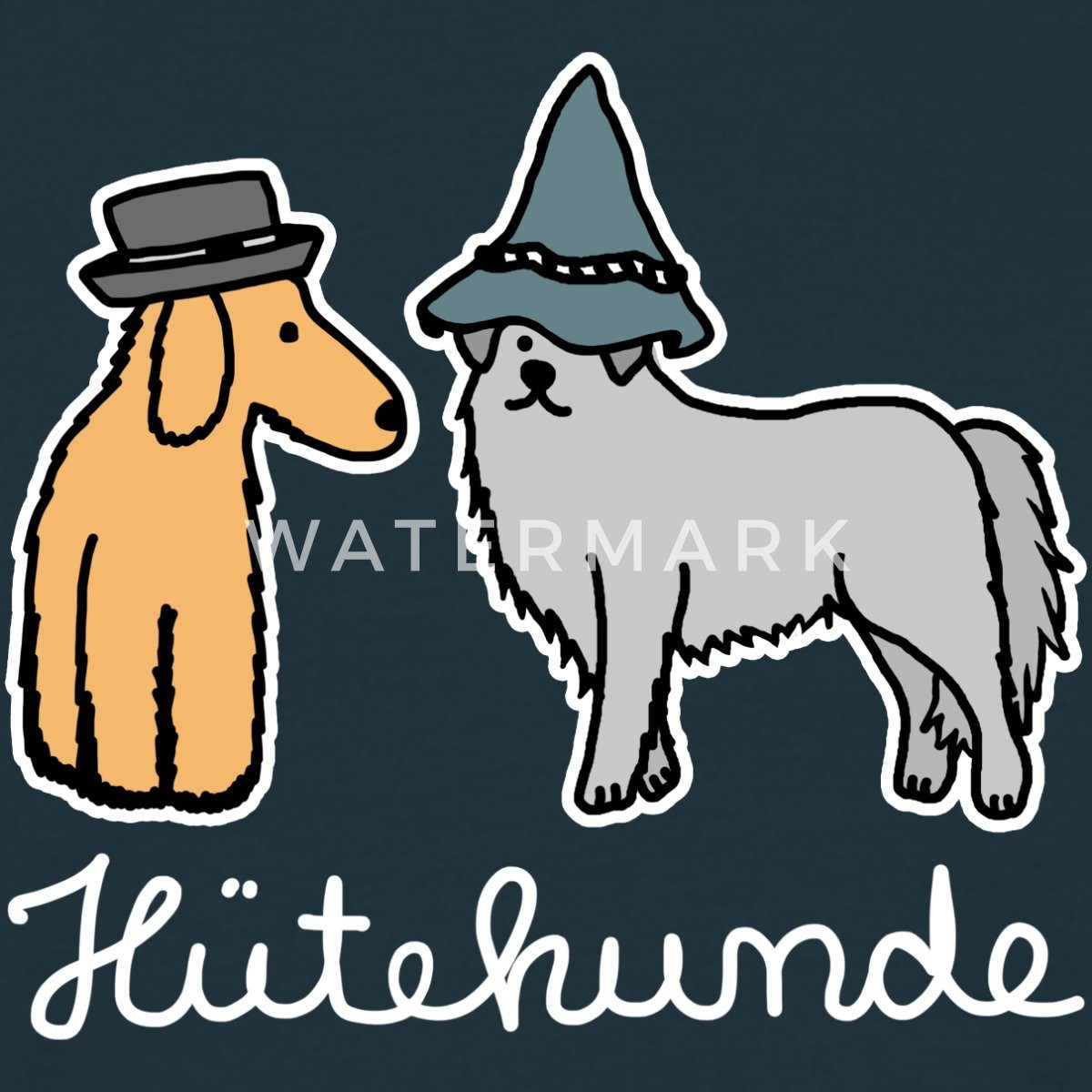 Spreadshirt T-Shirt Hütehunde Hunde Mit Hut günstig online kaufen