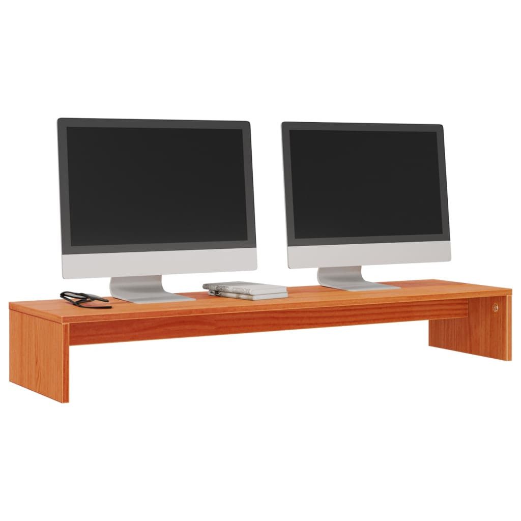 vidaXL Computertisch Monitorständer Wachsbraun 100x27x15 cm günstig online kaufen