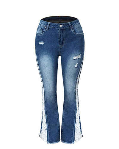 ZWY Джинси для вагітних Damen Bootcut-Jeans Stretch Jeanshose Straight-Jeans Schlagjeans