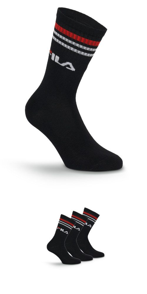 Fila Socken (3 Paar) breites Rippenbündchen, günstig online kaufen