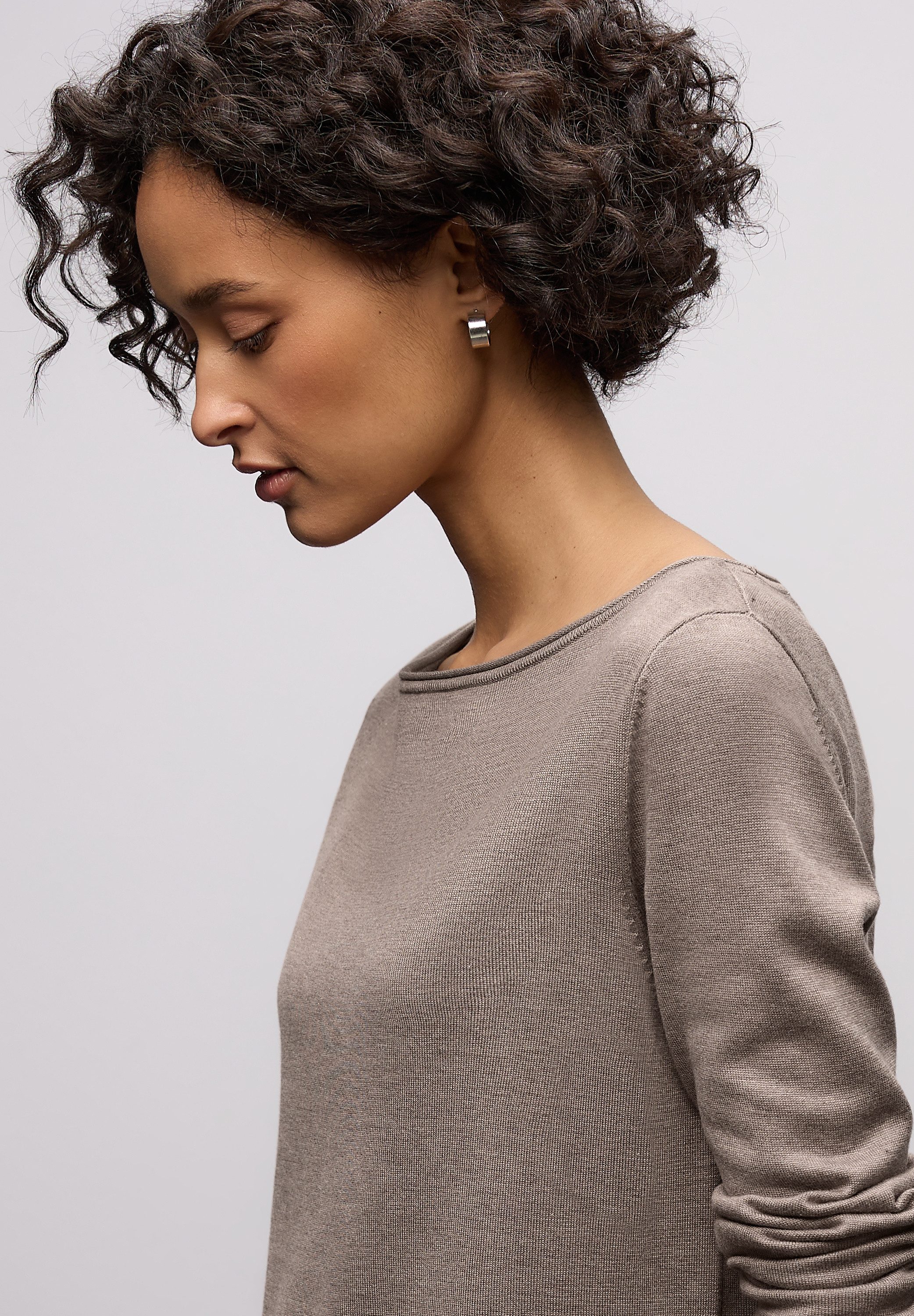 STREET ONE Longpullover mit Strick-Detail