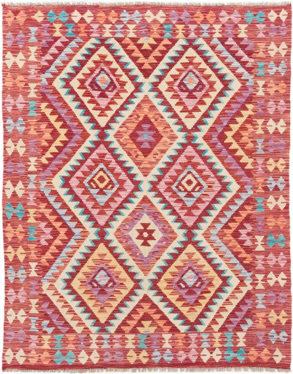 Orientteppich Kelim Afghan 150x189 Handgewebter Orientteppich, Nain Trading, rechteckig, Höhe: 3 mm