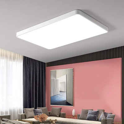 Vicbuy Deckenleuchte 48W LED Deckenlampe, Stufenlos dimmbar, Wohnzimmerlampe, Fernbedienung & APP, 60*40*5cm