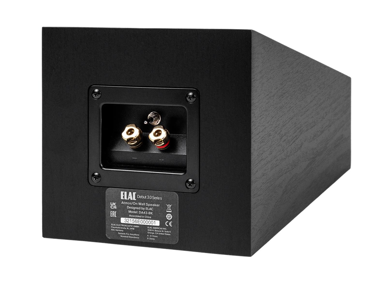 ELAC ELAC Debut A4.3 Atmos Surroundlautsprecher (Paar) schwarz Regal-Lautsprecher