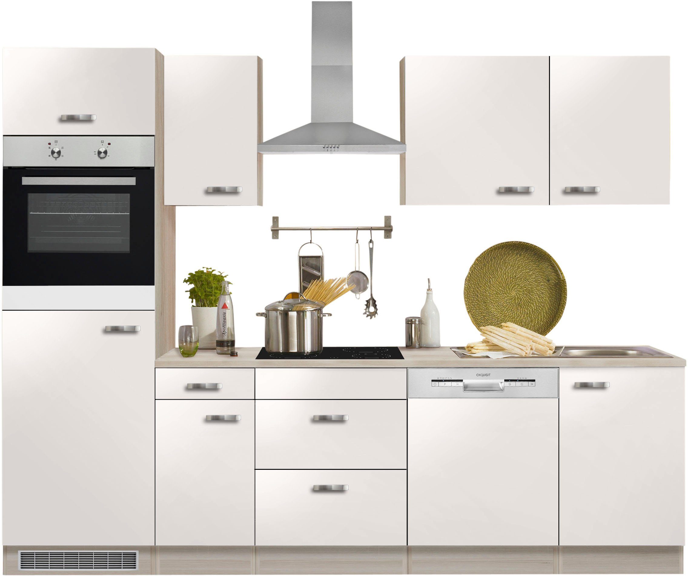 OPTIFIT Küchenzeile Faro, Breite 270 cm, wahlweise mit E-Geräten, mit Arbeitsplatte