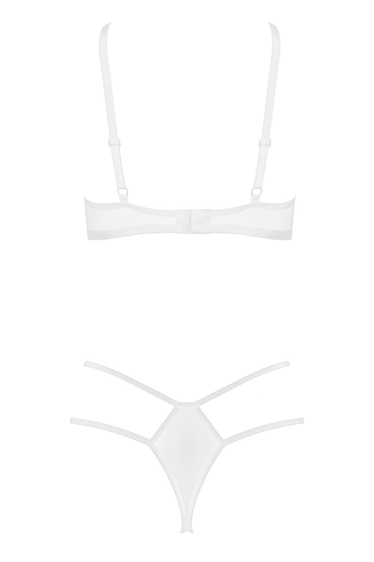 SpaLeXLine Set: Bügel-BH BH-Set Sinon weiß BH mit String Dessous mit Spitze (Set)