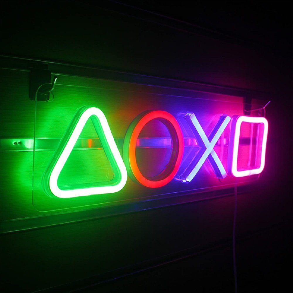 XDOVET LED-Stripe-Profil Spieltaste LED Leuchtschild led wanddeko,gaming room deko,Icons Light