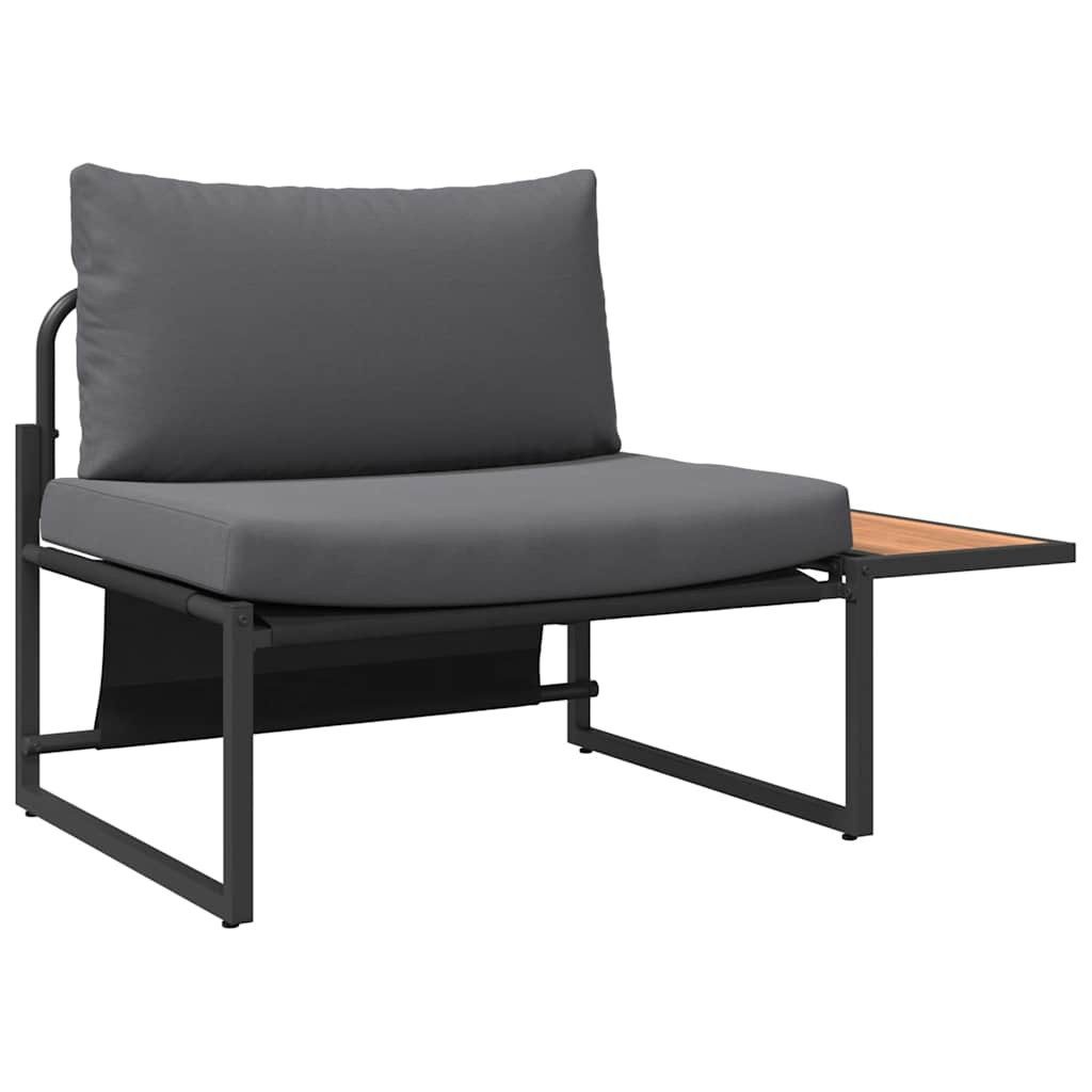 vidaXL Gartenlounge-Set Gartensofa-set 2 pcs Anthrazit Stahl, (2-tlg)