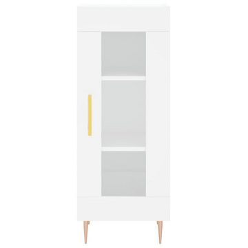 vidaXL Anrichte Highboard Weiß 34,5x34x180 cm Holzwerkstoff Glas Vitrine