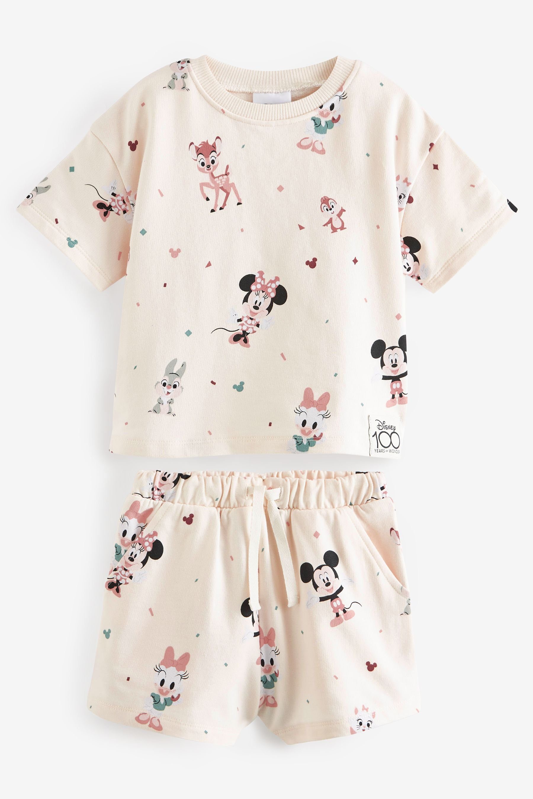 Next T-Shirt & Shorts Disney kurzes Set (2-tlg) Cream Character