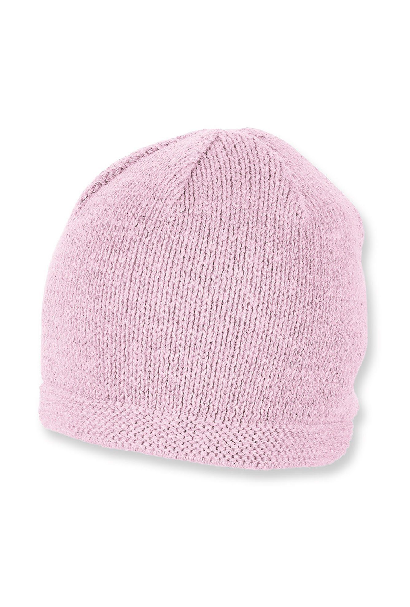 Sterntaler® Strickmütze OCS Strickmütze (1-St) Strick Beanie Kinder aus weicher Baumwolle unifarben