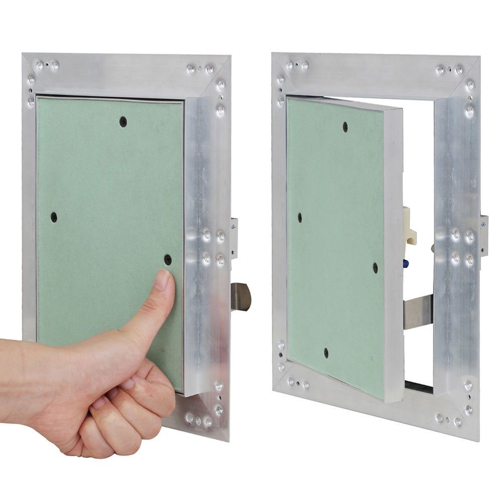 V2Aox Revisionsklappe Revisionsklappe Revisionstür Aluminium-Rahmen Gipskarton 40 x 40 cm