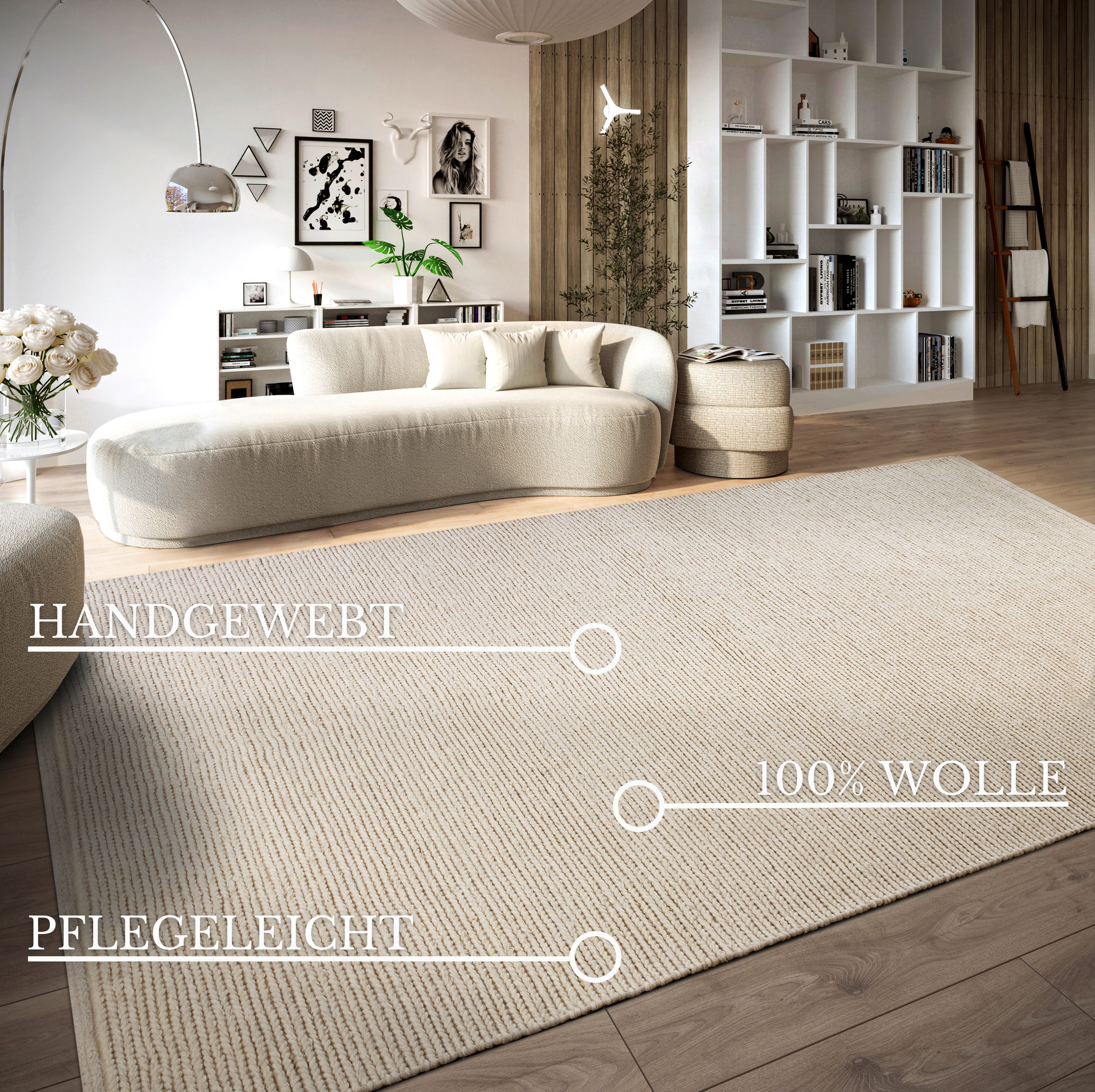 Villeroy & Boch Wollteppich Francois, rechteckig, Höhe: 7 mm, in rund, oval, Läufer, handgewebt, Wolle, Wohnzimmer, Schlafzimmer