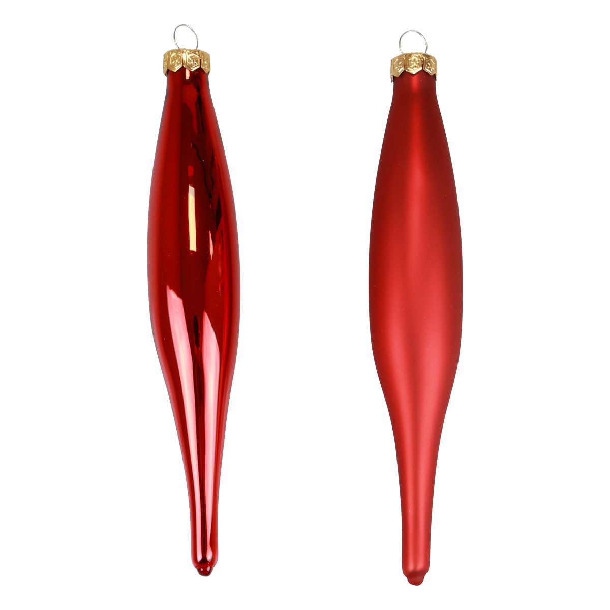 Viana Christbaumschmuck Weihnachtszapfen Glas Rot 15cm Christbaum Schmuck 6er Set
