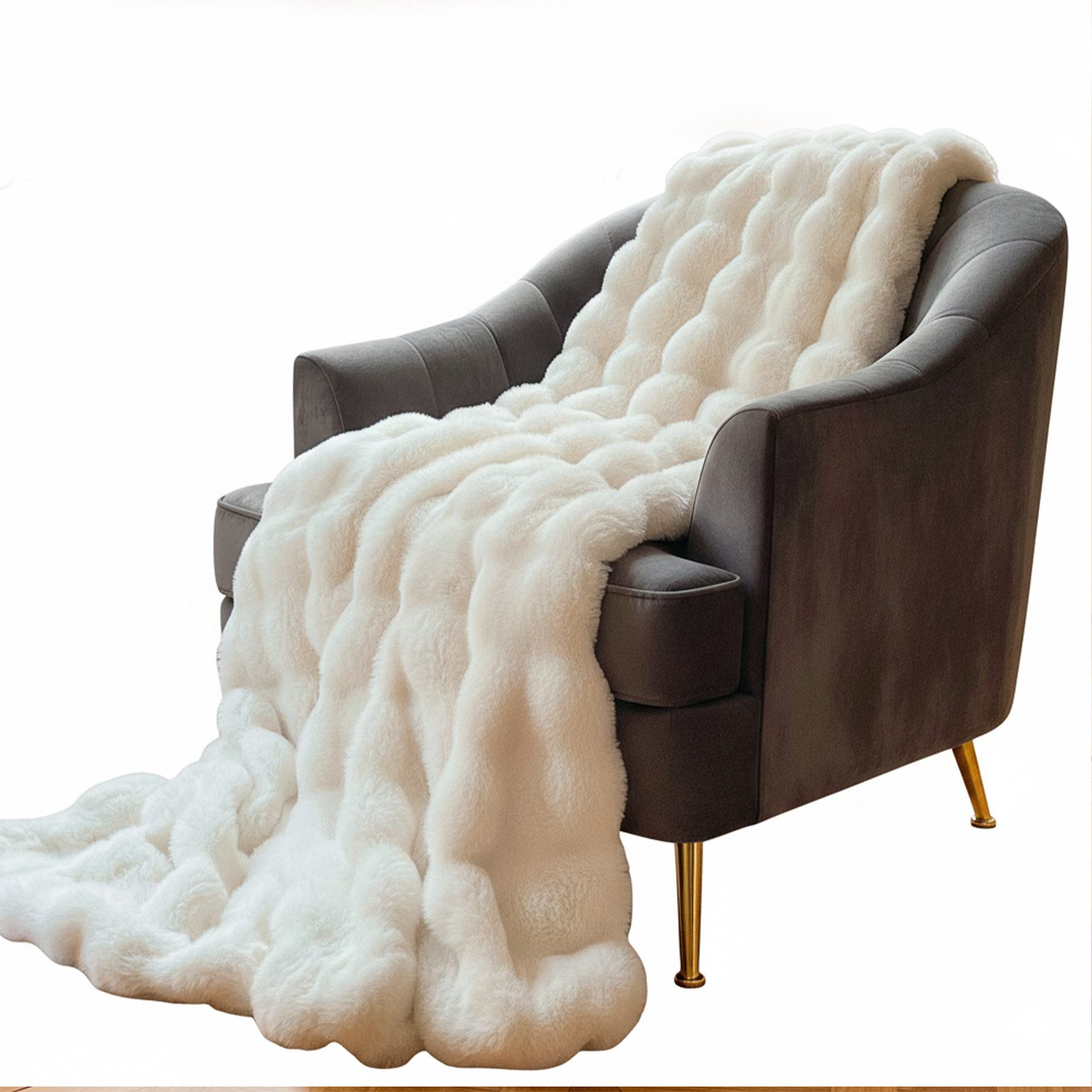 Wohndecke Kuscheldecke Kaninchen Plüsch Decke, KEAYOO, Kunstfell Warme Kusc günstig online kaufen