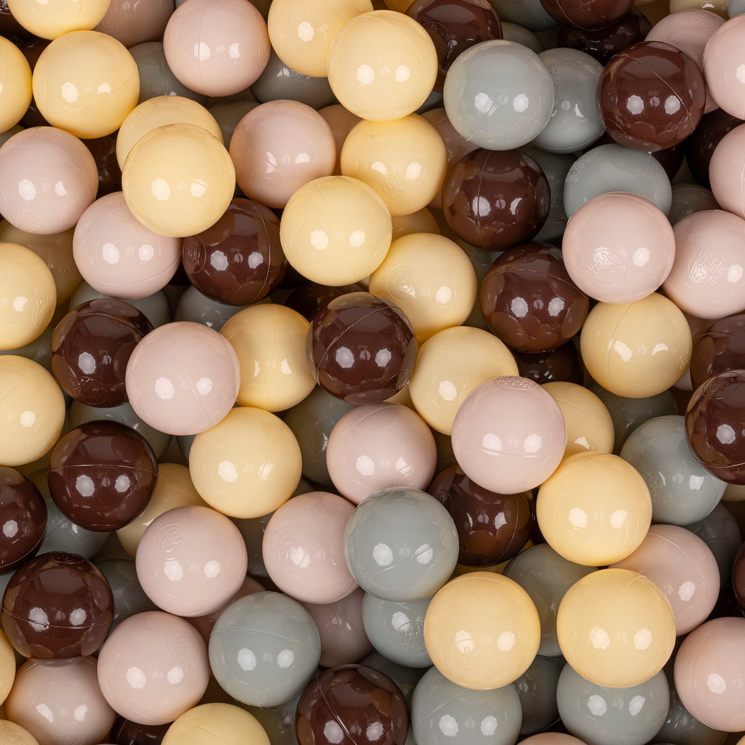 KiddyMoon Bällebad OK30TD, (Bällepool mit bunten Bällen, 200-tlg., Bällepool mit bunten Bällen), mit TEDDY Bezug, Made in Europe