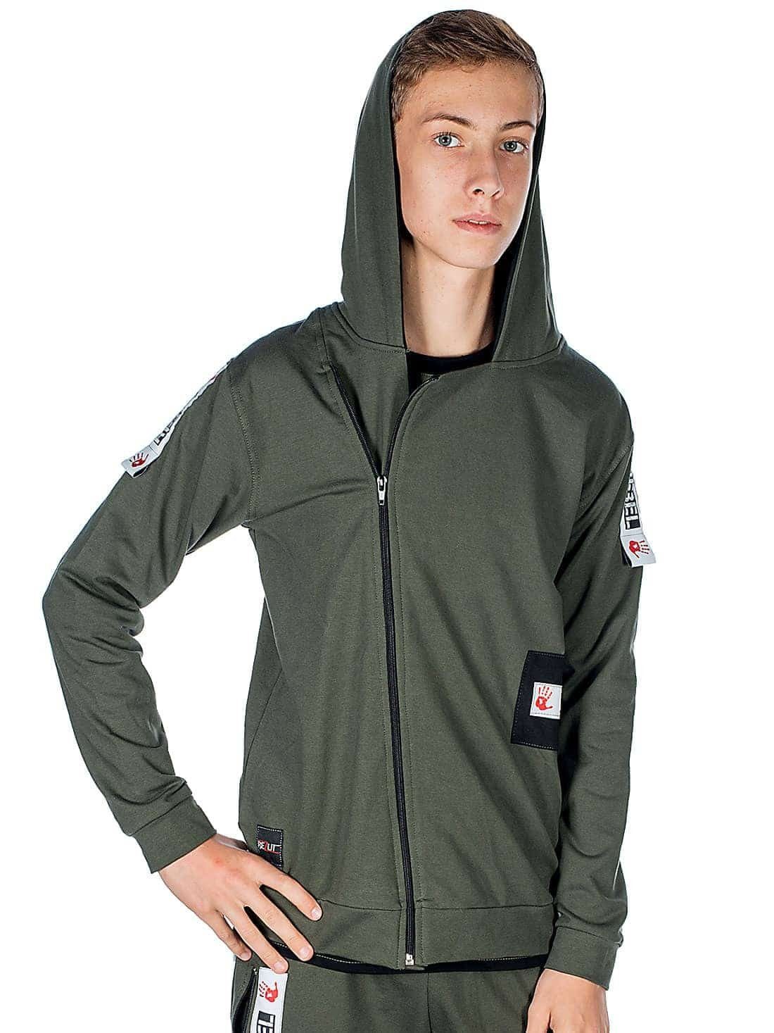 Kapuzensweatjacke Kinder Jungen Sweatjacke Rebel
