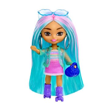 Mattel GmbH Anziehpuppe Barbie Extra Mini Minis Puppe mit blauen Haaren