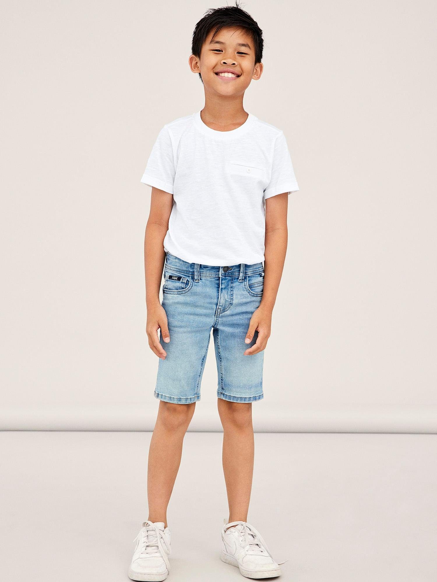 Name It Jeansshorts Jungen Jeans kurz im Used-Look